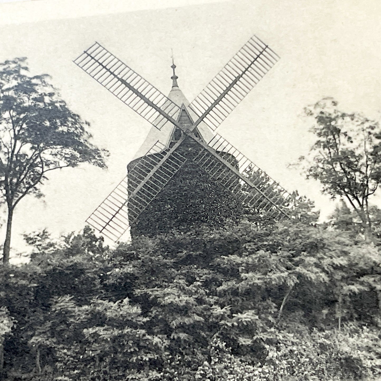 1910s - Historic Paris Postcard - Moulin Du Champ De Courses Windmill - Auteuil Racetrack - Vintage French Ephemera - Collectible Card