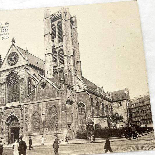 1910s - Historic Paris Saint-Nicolas-des-Champs Church Postcard - Vintage French Architecture - Ancient Monument - Old Photo - Urban Scene