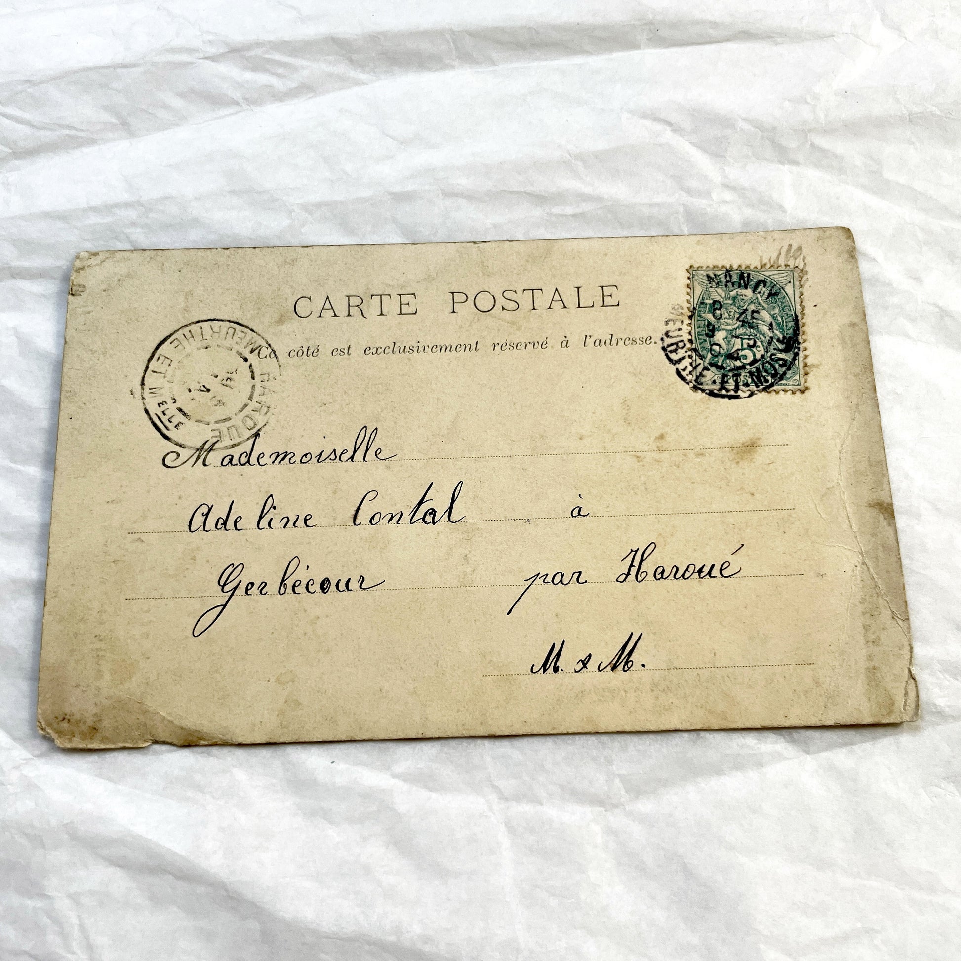 1900s - Vintage French Postcard - Elegant Mother & Child Portrait - Le Pater Religious Theme - Edwardian Era - French Dialogue - Collectible