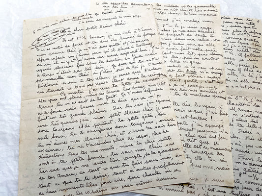 1940s - Vintage French Love Letters - WWII Era Romance - Handwritten Correspondence - Young Lovers - Sentimental Archival