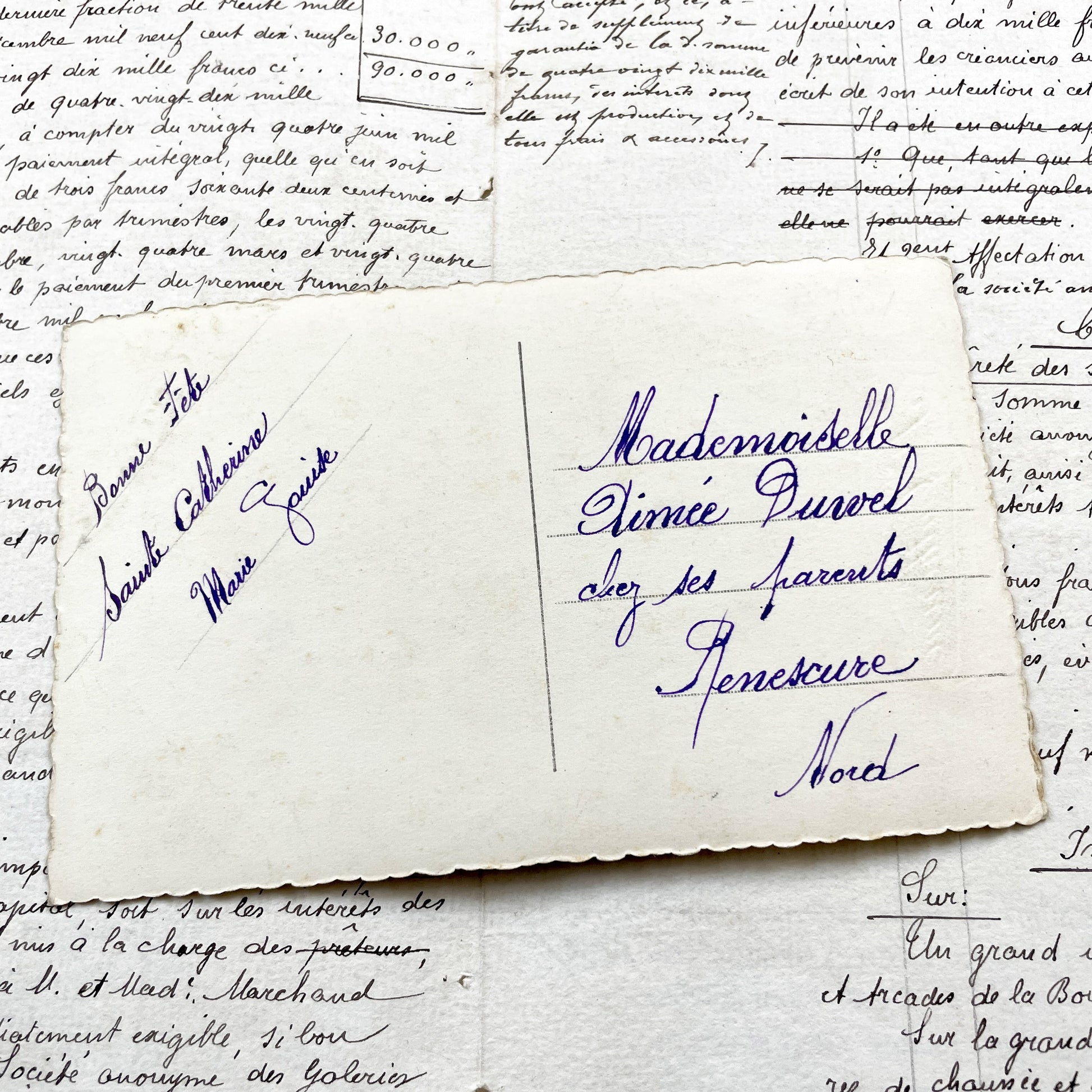 1930s - Vintage Romantic Couple Photo - Black & White Portrait - Flapper Era Lovers - Ste Catherine Studio - Affectionate Gaze