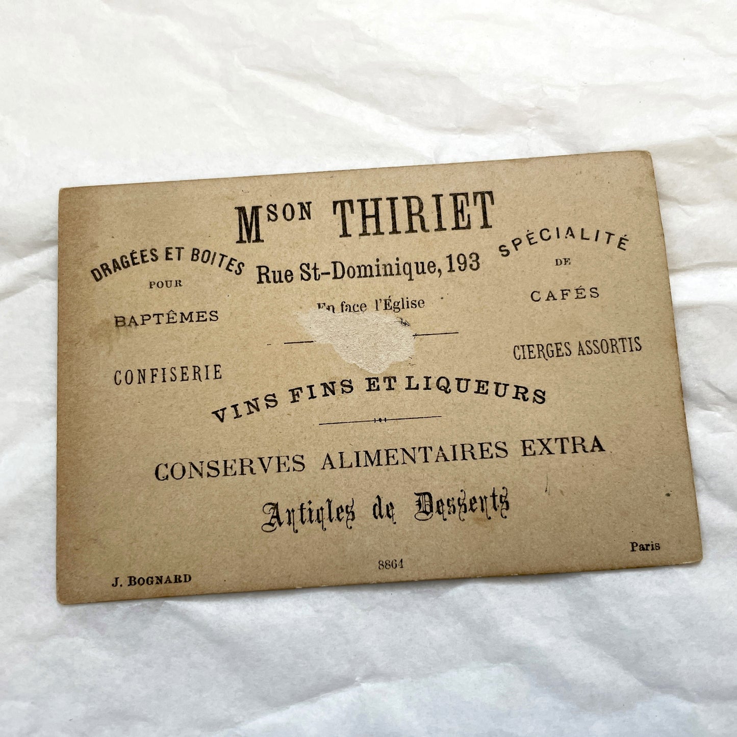 Late 19th - Parisian Advertising Trade Card - Antique French Chromo - Child Tradesmen & Merchants - Original Ephemera Collectibles