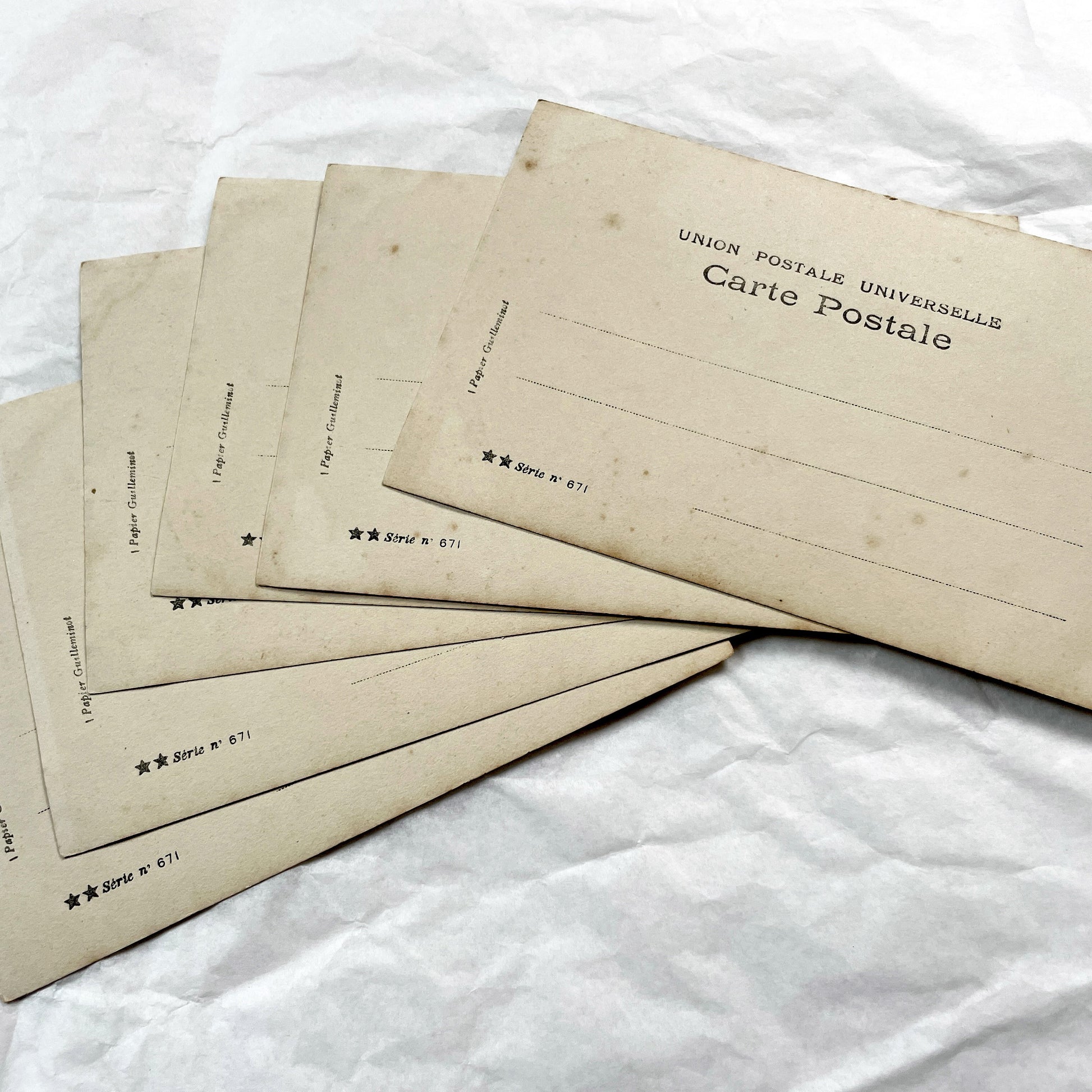 1900s - Set of 6 French Soubrette Postcard Set - Six Hand Colored Sepia Photographs - Edwardian Child Maid Ephemera - Charming Character