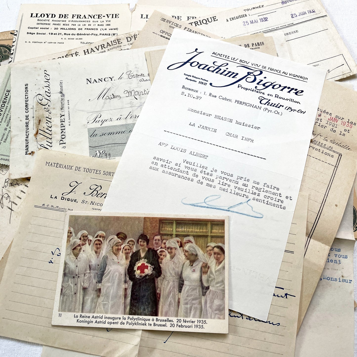 1930s - French Ephemera Documents - Vintage Paper Lot - Junk Journaling - Scrapbooking - Collectible Historic French Mementos