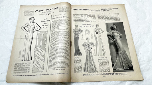 1930s - Mode Pratique - Vintage French Fashion Magazine - Knitting Patterns - Summer Elegance - Sports - Home Decor - Collectible Ephemera