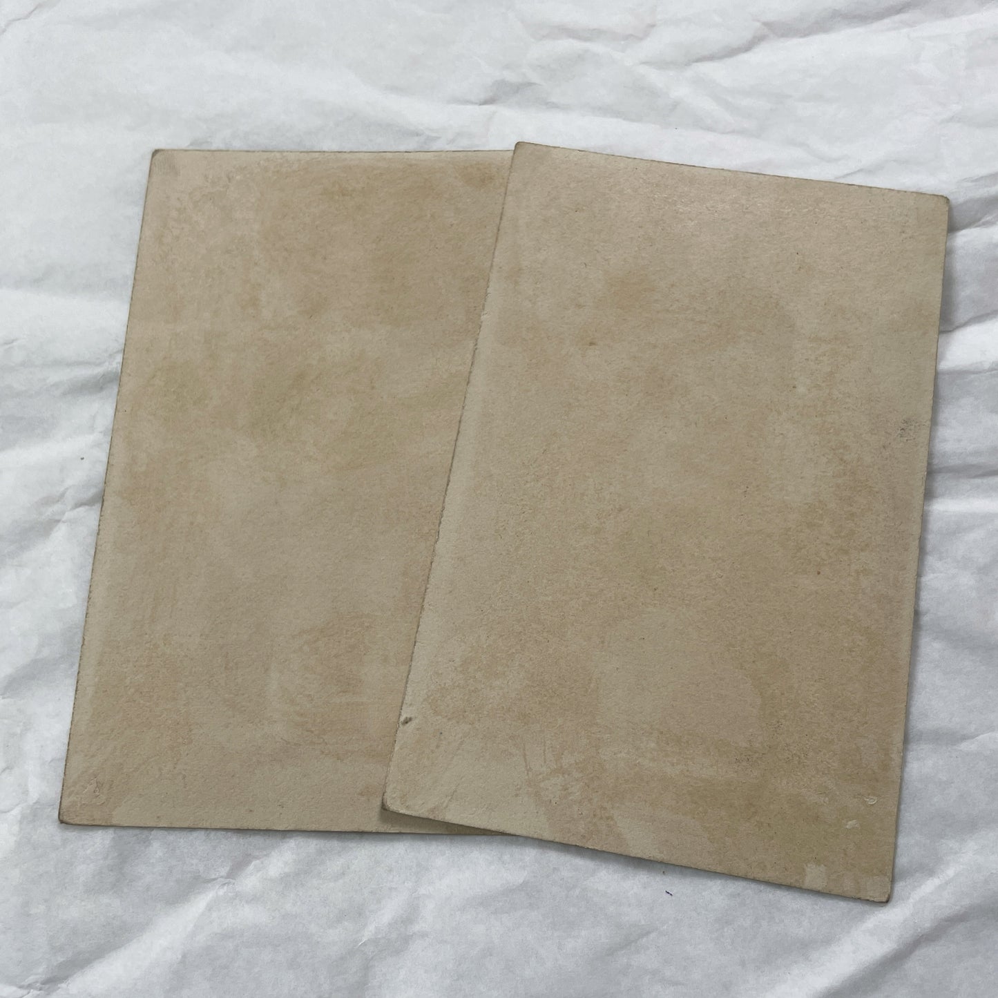 Late 19th - 2 French Chromo Cards - Children Trades - Grocer & Oyster Girl - Antique Collectible Prints - Vintage Advertising Art