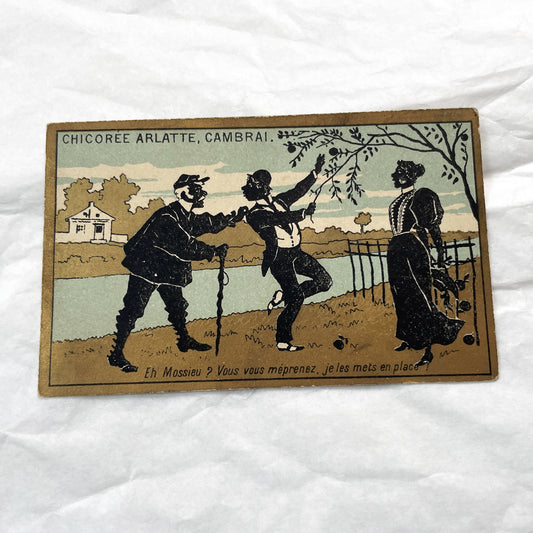 1910s - Vintage French Advertising Chromolithograph Cards - Chicorée Arlatte Cambrai - Humorous Daily Life Vignettes Collectible