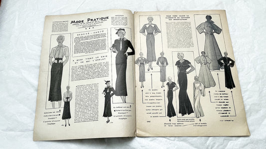 1930s - French Vintage Mode Pratique Magazine - Special Beauty Health Issue - Women's Fashion - Lifestyle - Historical Ephemera