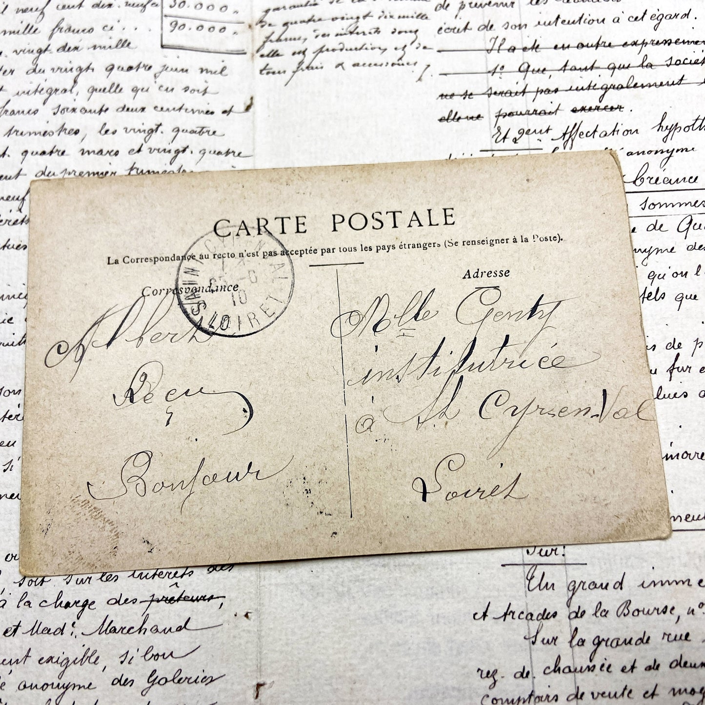 1910s - Vintage Postcard of Monte Carlo Casino Terrace - French Semeuse Stamp - Mediterranean Coastline - Belle Époque Architecture