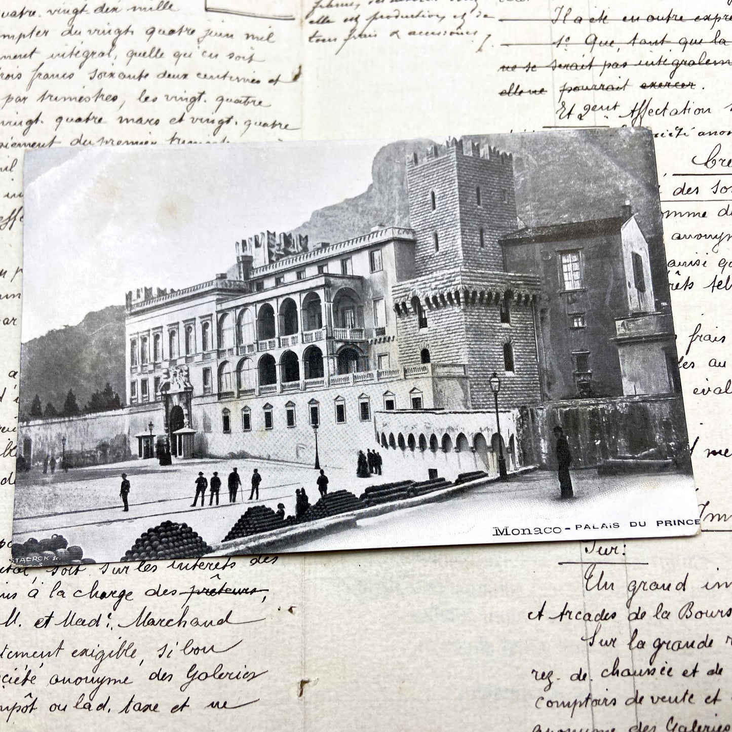 1900s - Vintage Monaco Prince's Palace Postcard - Historic French Riviera - Old World Charm - European Architecture - Grimaldi Residence