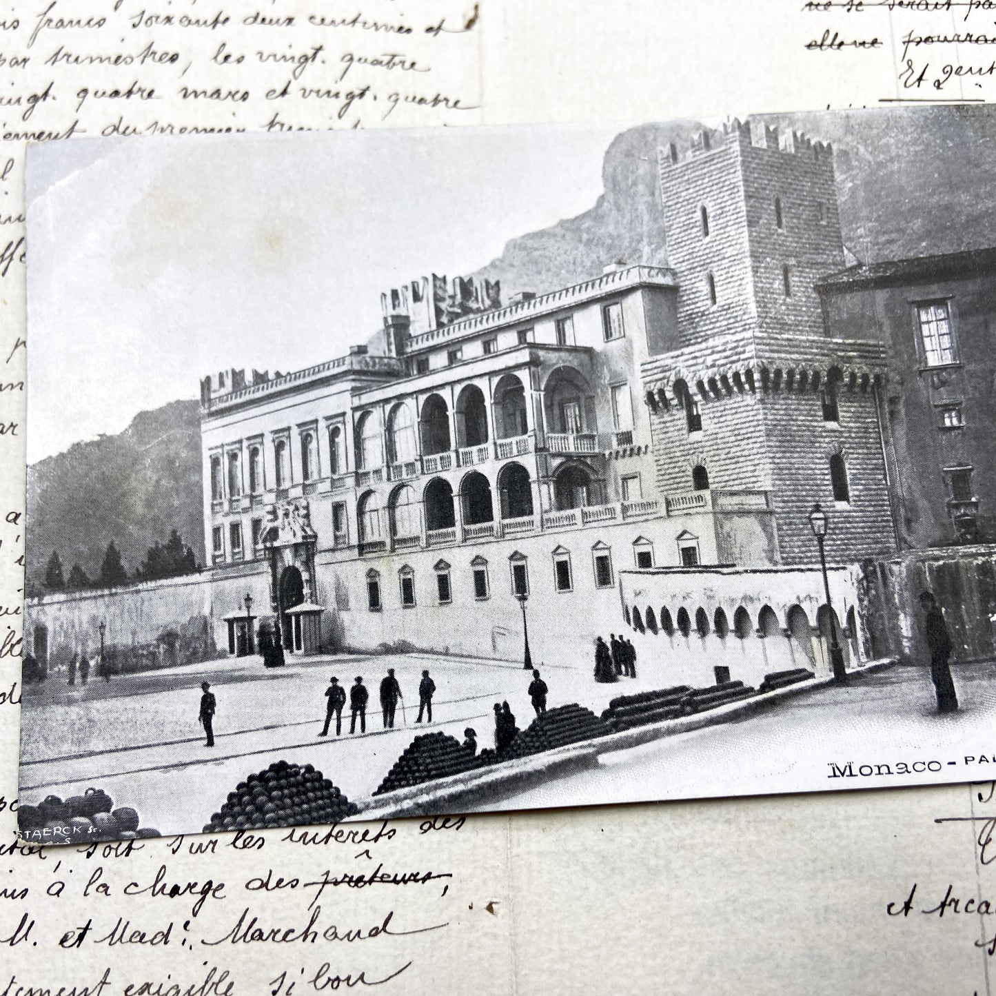 1900s - Vintage Monaco Prince's Palace Postcard - Historic French Riviera - Old World Charm - European Architecture - Grimaldi Residence