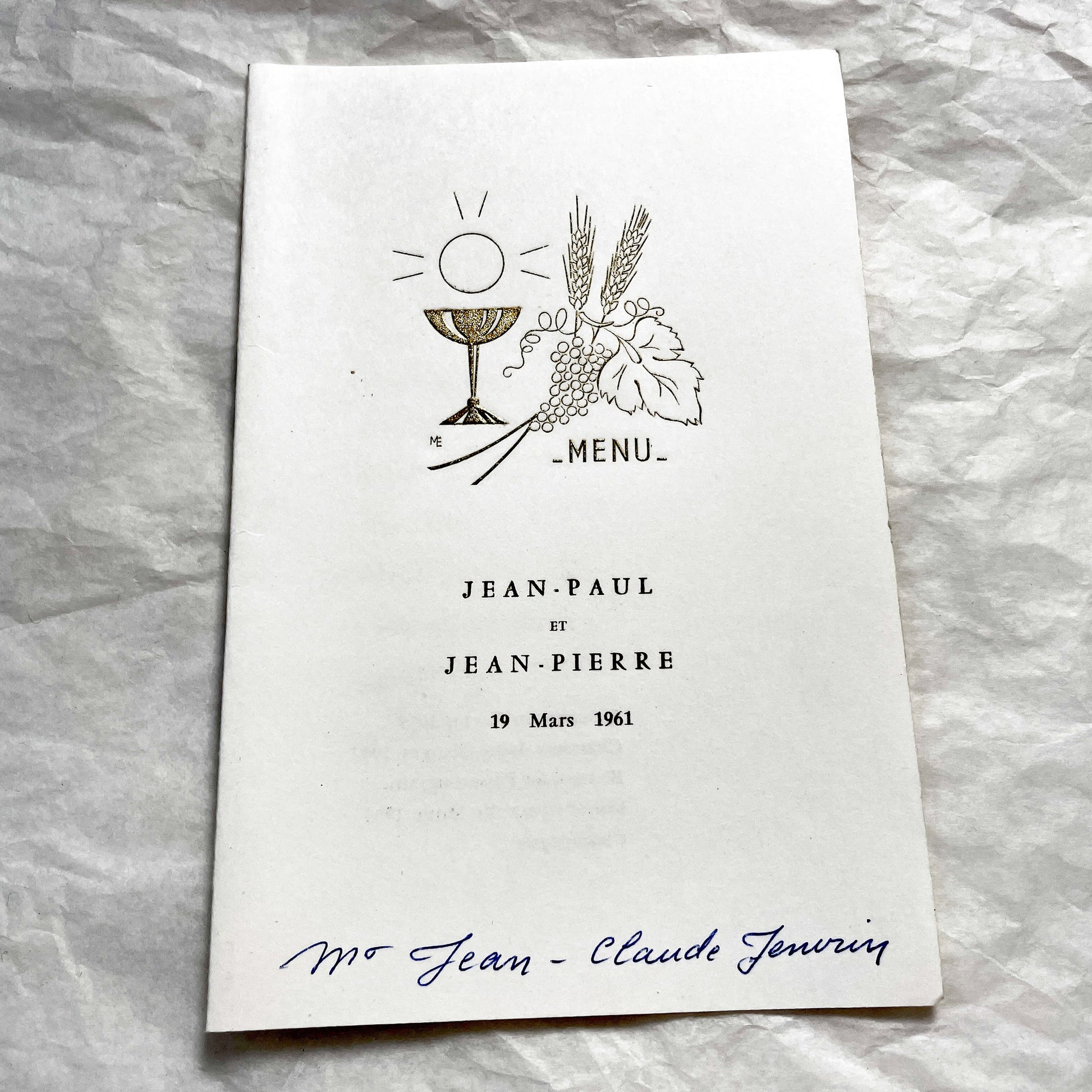 1960s - Vintage French Menus Duo - Celebratory Dining Ephemera - Mid-Century European Cuisine History - Collectible Paper Art