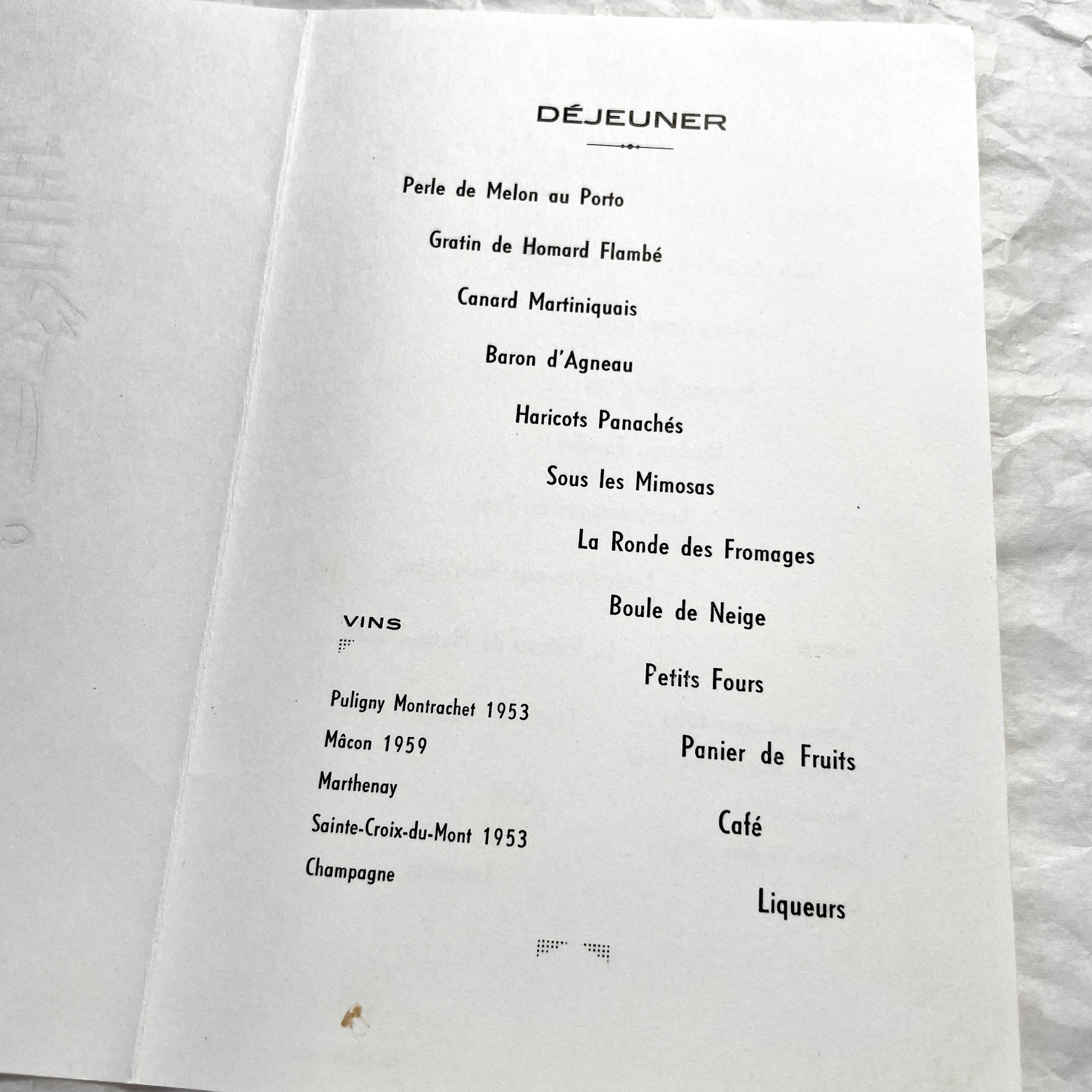 1960s - Vintage French Menu Card Set - Two Authentic Mid-Century Catholic Celebration Commemorative Menus - Dated 1961 & 1962