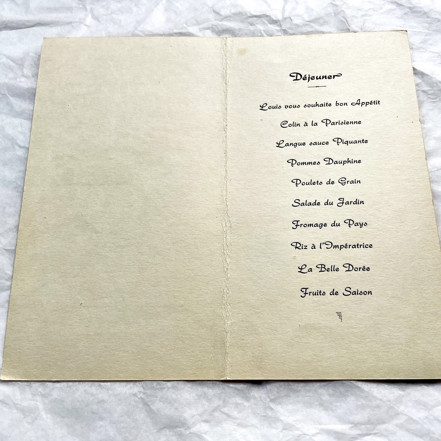 1960s - Vintage French Menu - 60th Birthday Celebration - September 1961 - Parisian Cuisine - Elegant Collectible Ephemera