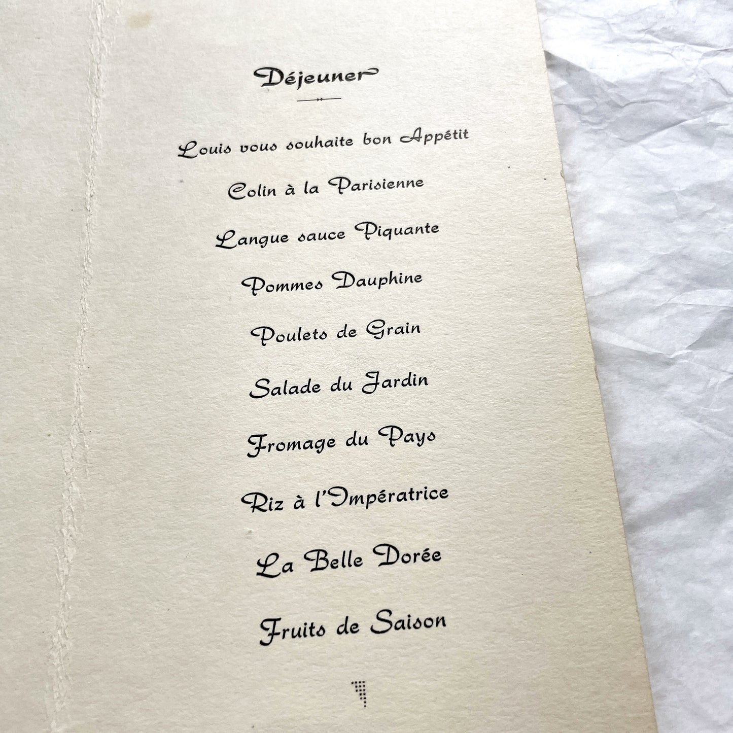1960s - Vintage French Menu - 60th Birthday Celebration - September 1961 - Parisian Cuisine - Elegant Collectible Ephemera