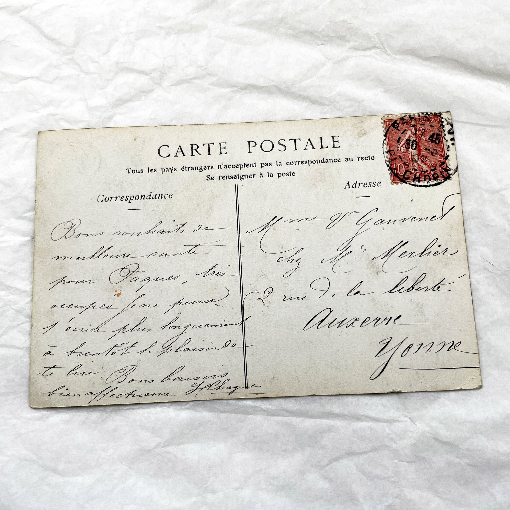 1900s - Easter Postcard - French Christian Religious Card - Passion of Christ - Blessed Virgin Mary - Vintage Church Bells - Holy Week Theme