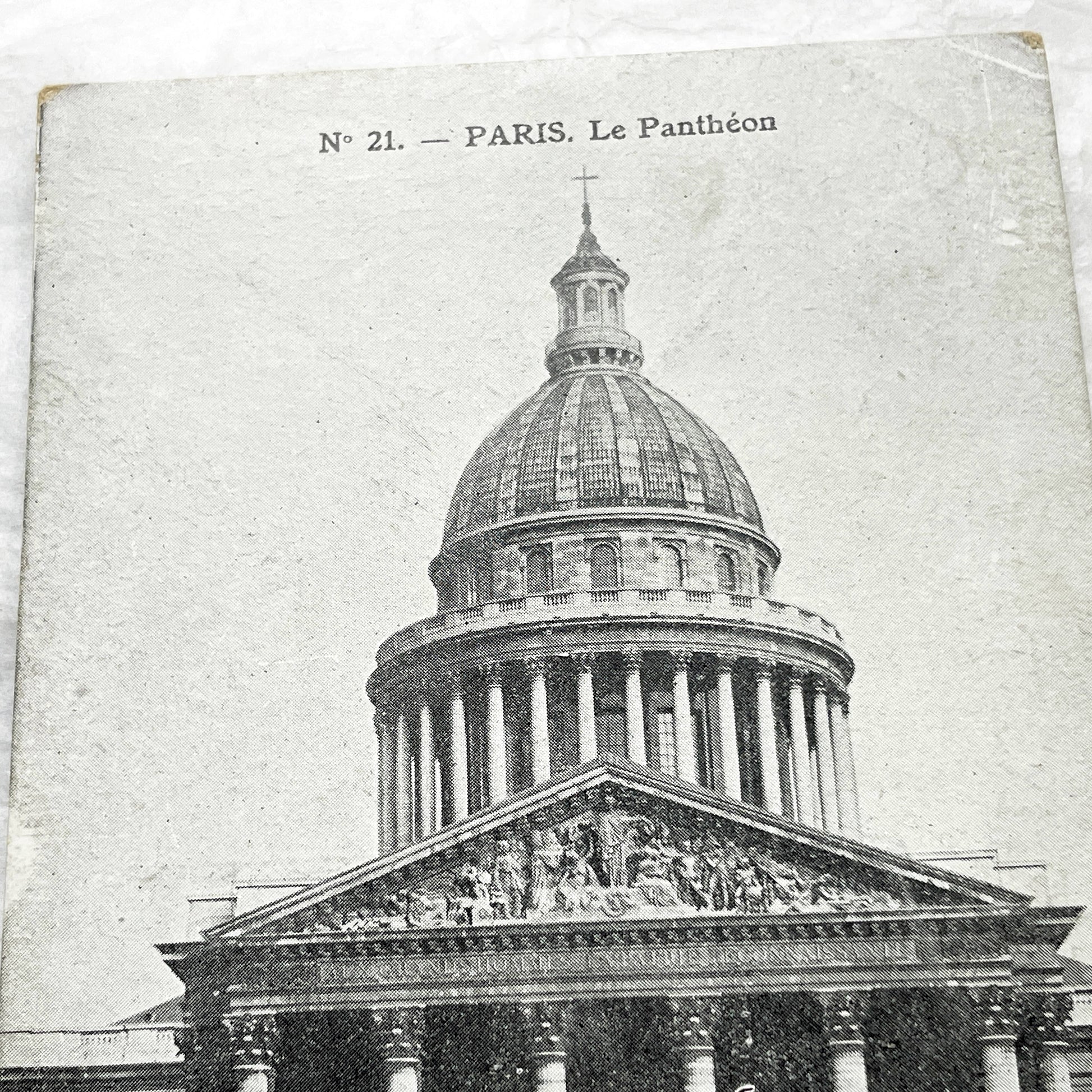 1910s - Historic Paris Pantheon Postcard - Vintage French Architecture Souvenir - Grand Monument View - Parisian Street Scene