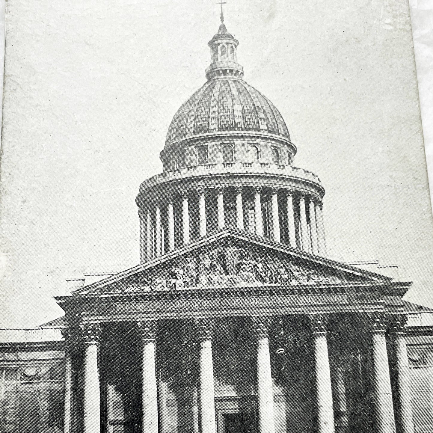 1910s - Historic Paris Pantheon Postcard - Vintage French Architecture Souvenir - Grand Monument View - Parisian Street Scene