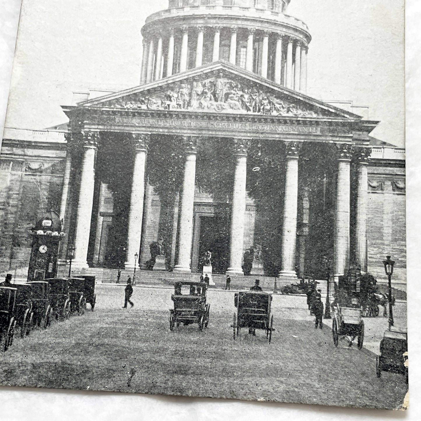 1910s - Historic Paris Pantheon Postcard - Vintage French Architecture Souvenir - Grand Monument View - Parisian Street Scene