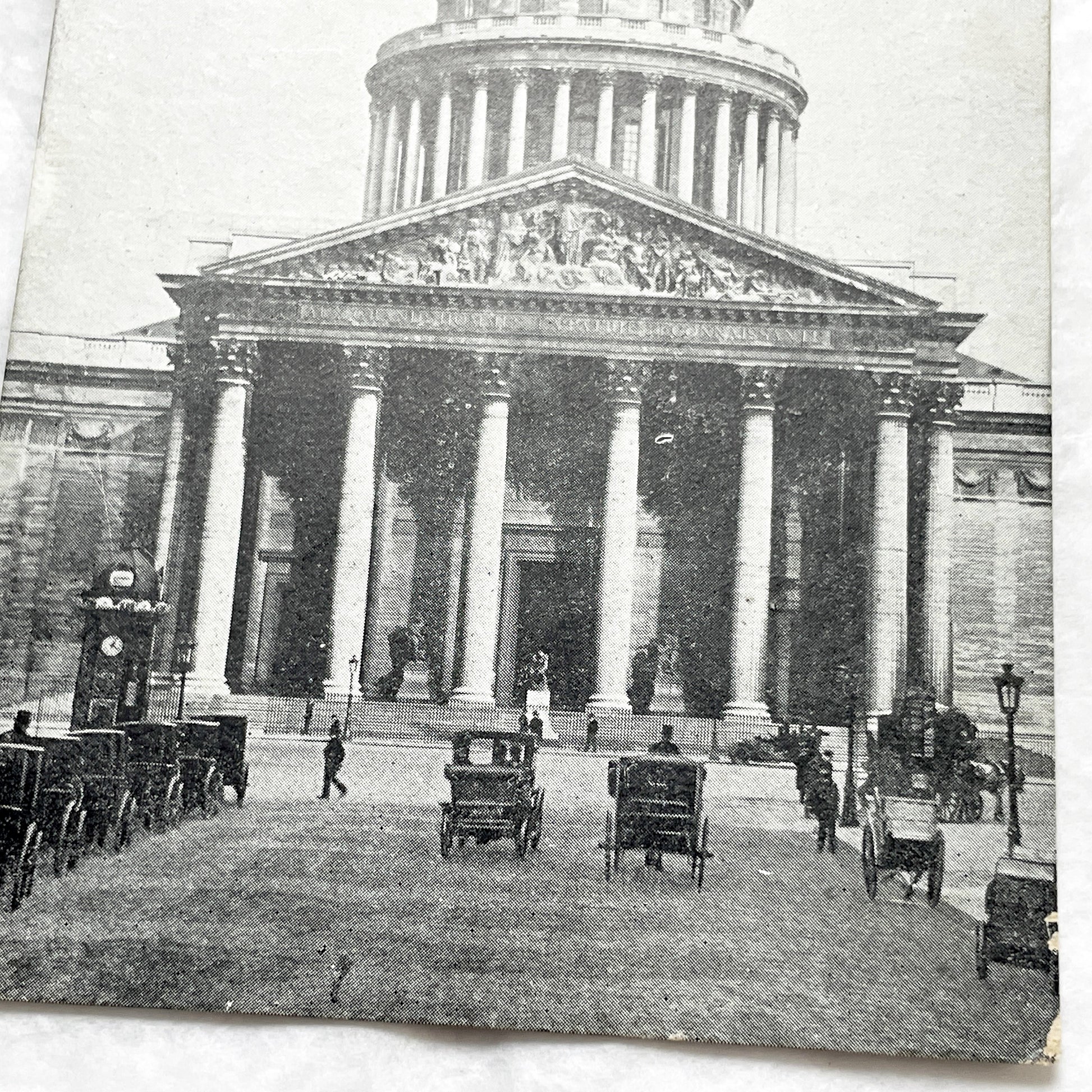 1910s - Historic Paris Pantheon Postcard - Vintage French Architecture Souvenir - Grand Monument View - Parisian Street Scene