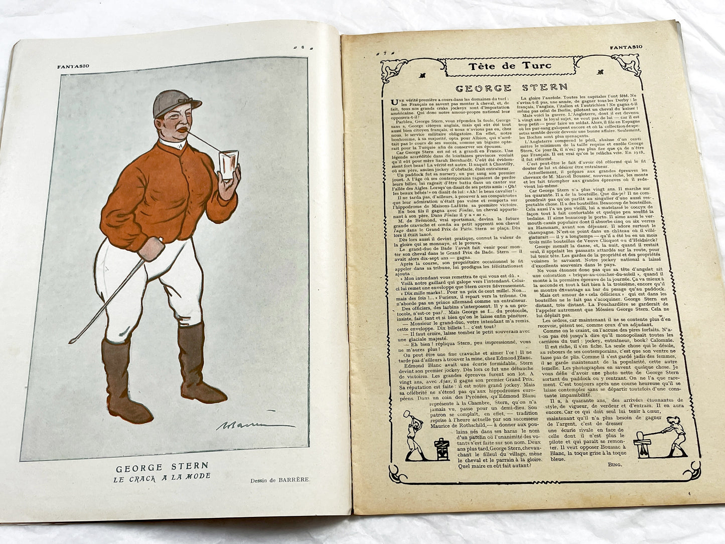 1920s - French magazine "Fantasio" with articles, photos, advertising, etc. - 1922 - 30 pages - Two pages missing