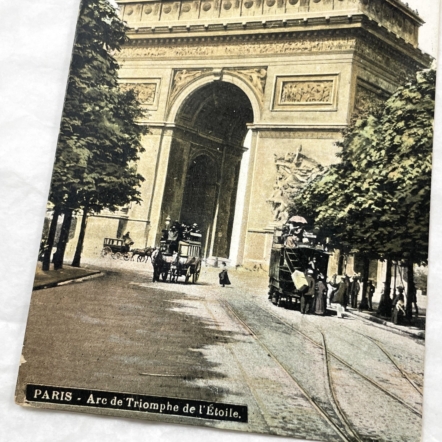1900s - Vintage Paris Postcard - Arc de Triomphe L'Etoile - Old French Landmark - Early 20th Century Street Scene - Historic Ephemera