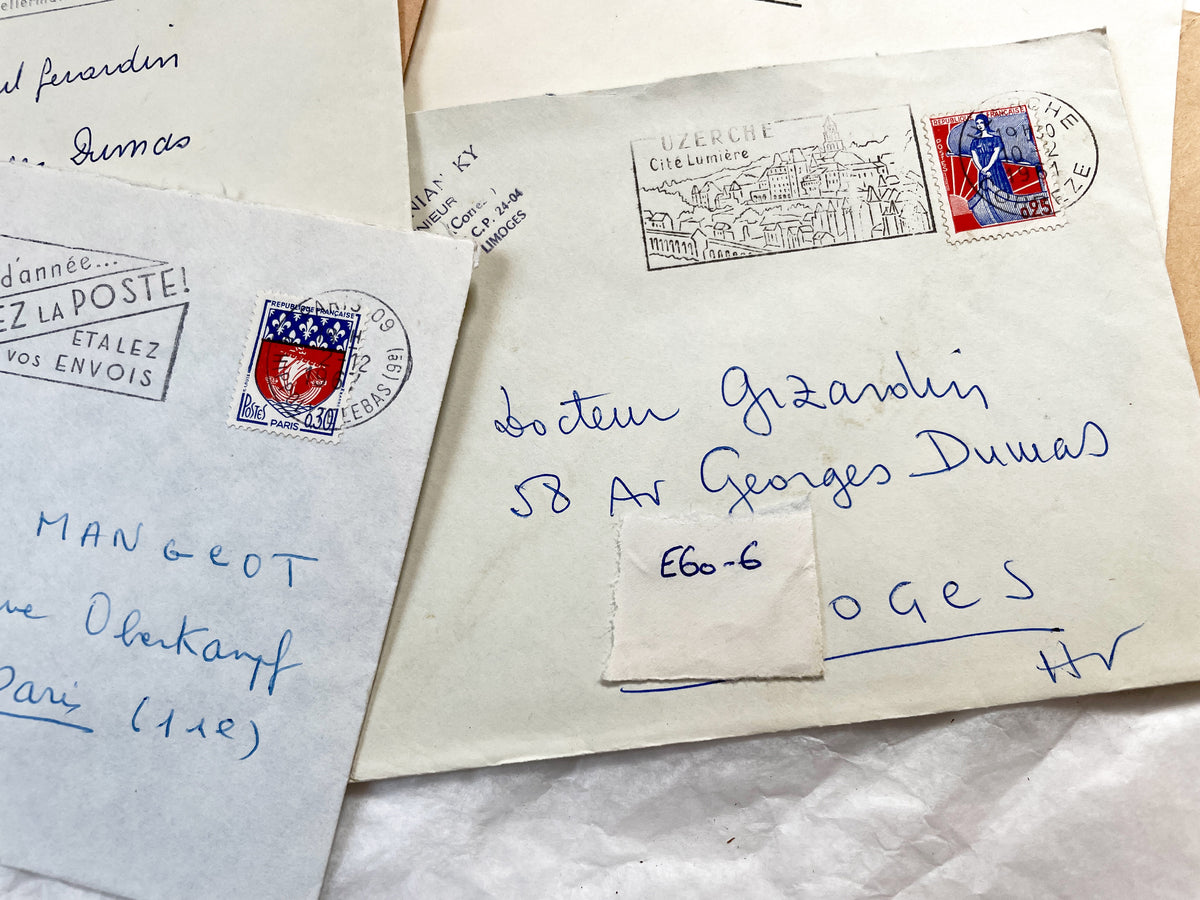1960s - Lot of 20 Vintage French Envelopes – 1960s Ephemera for Junk Journals, Collage & Paper Crafts