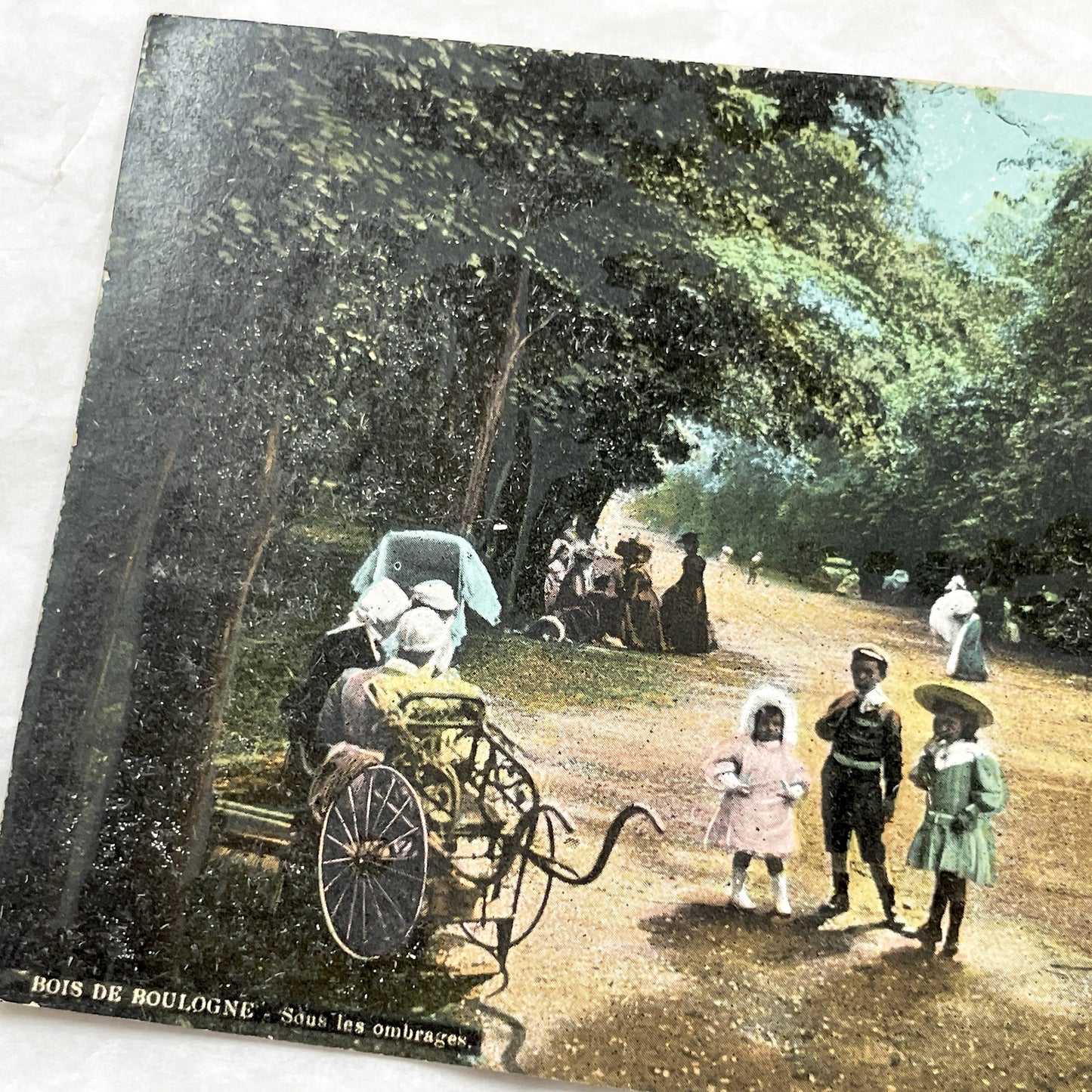 1900s - Vintage French Postcard - Bois De Boulogne Paris - Shady Park Scene - Belle Époque Life - Parisian Leisure - Antique Ephemera