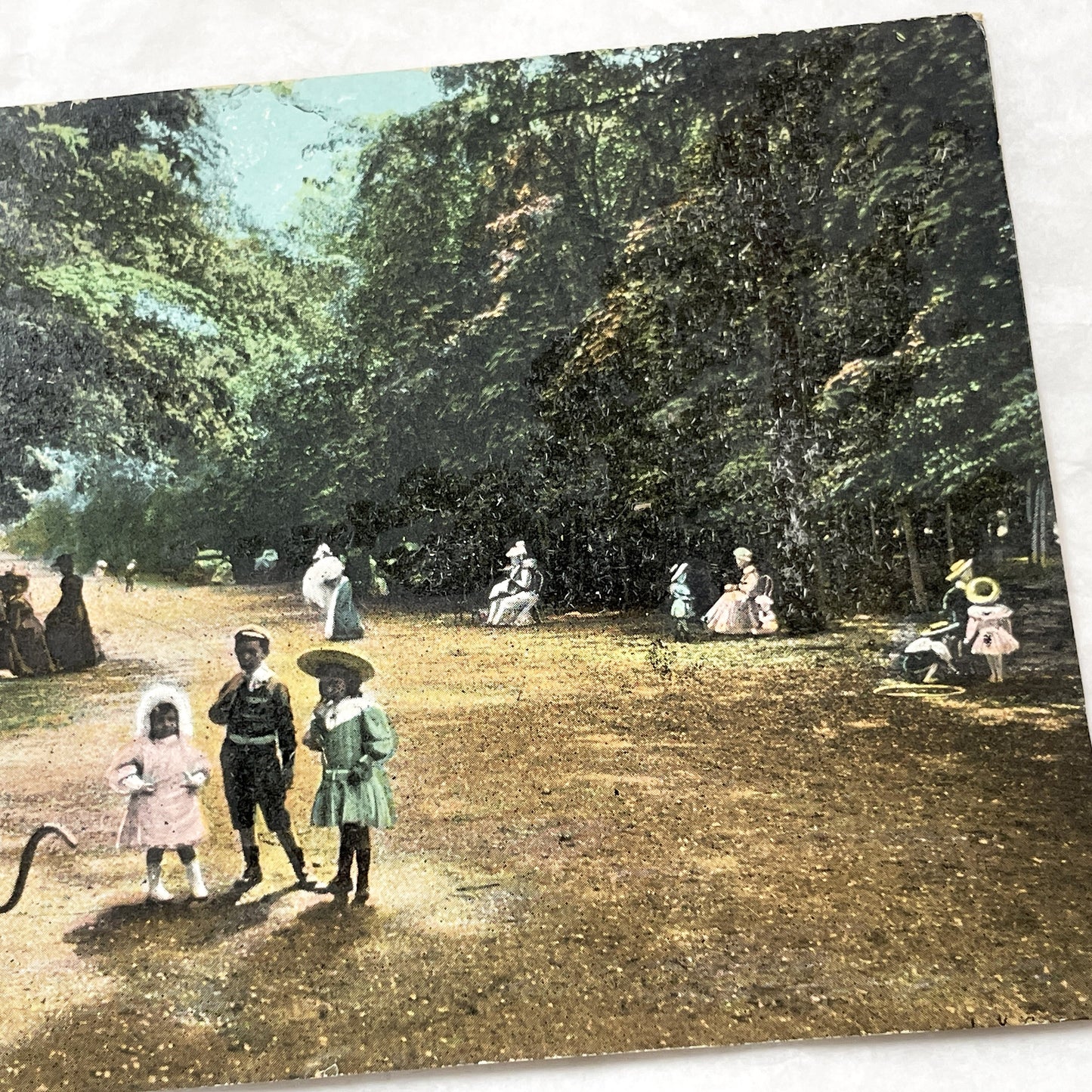 1900s - Vintage French Postcard - Bois De Boulogne Paris - Shady Park Scene - Belle Époque Life - Parisian Leisure - Antique Ephemera