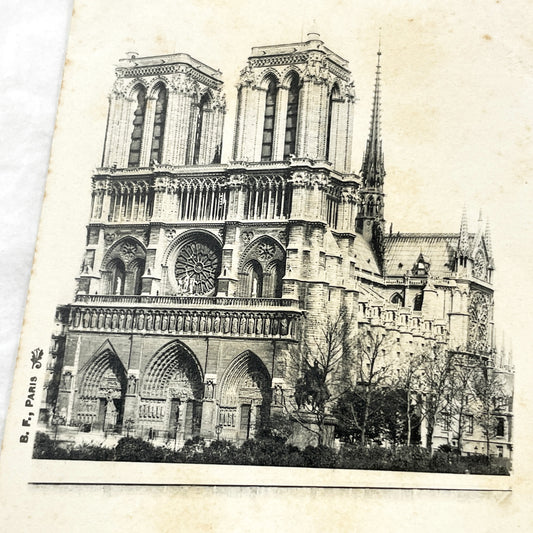 1900s - Vintage Postcard Paris Notre-Dame Cathedral - French Gothic Architecture - Historic Landmark - Collectible Ephemera