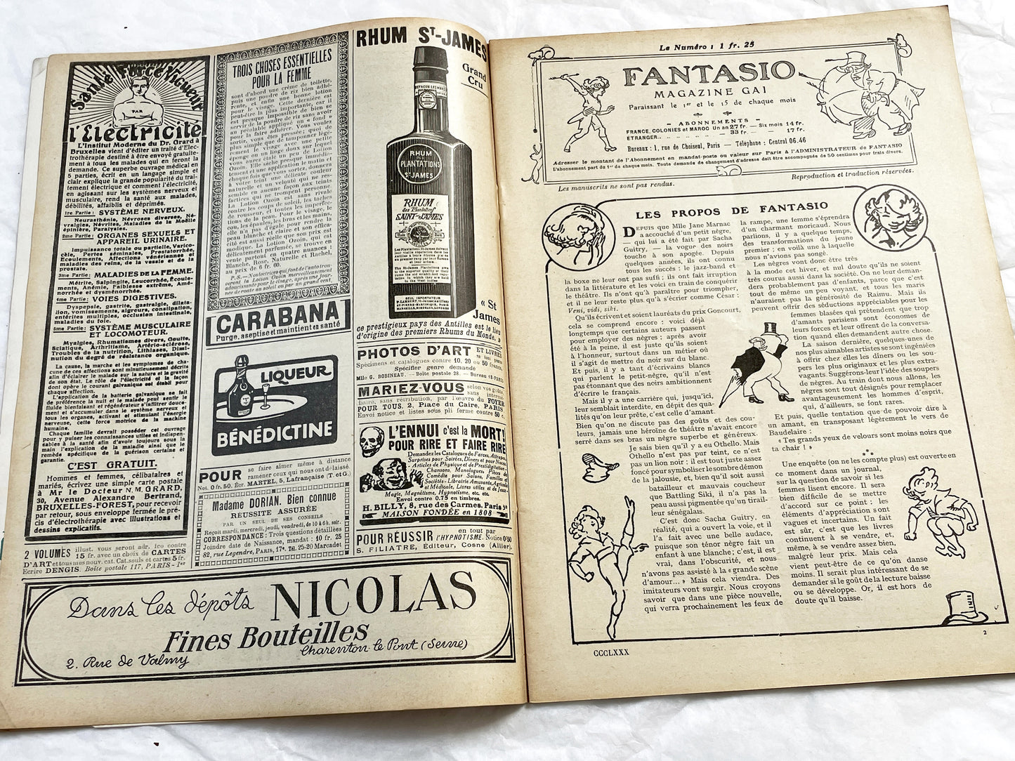 1920s - French magazine "Fantasio" with articles, photos, advertising, etc. - 1922 - 36 pages