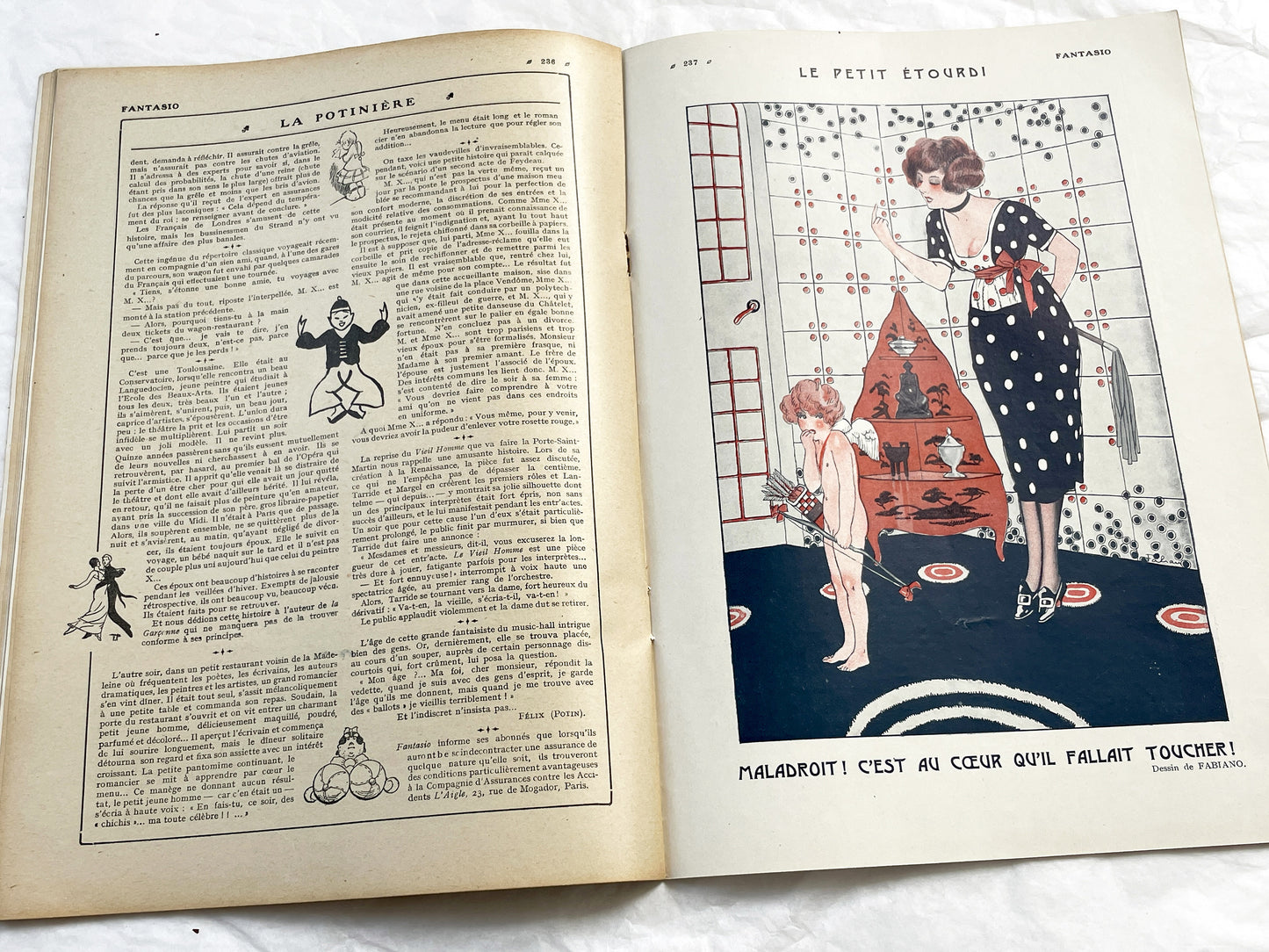 1920s - French magazine "Fantasio" with articles, photos, advertising, etc. - 1922 - 36 pages