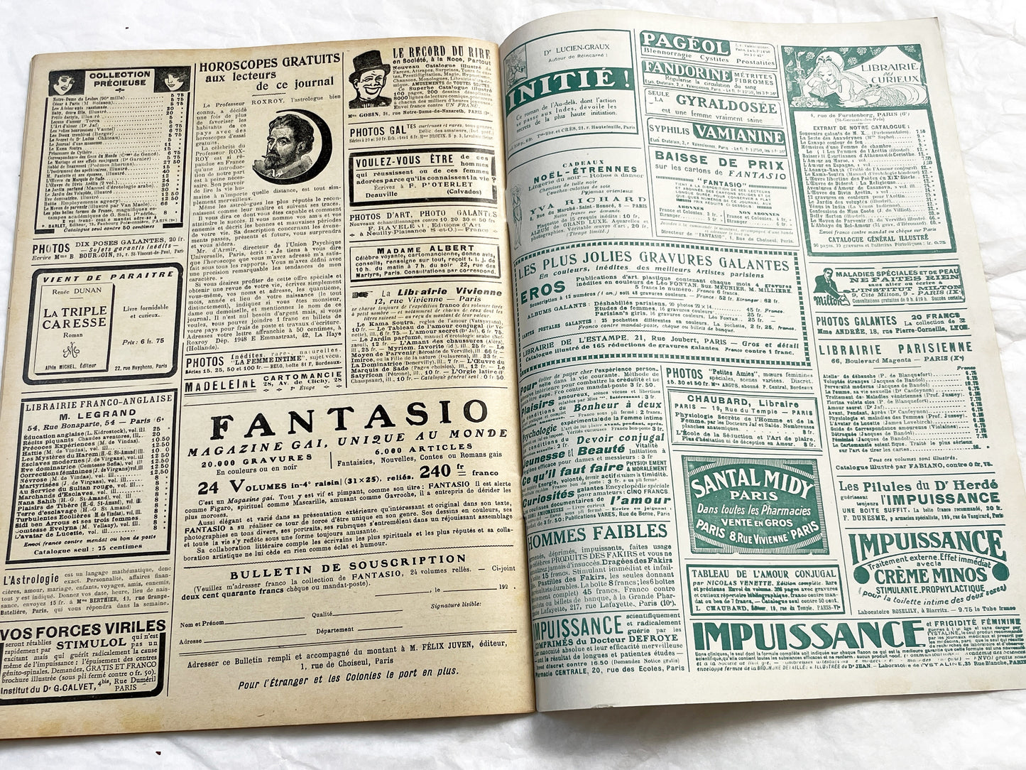 1920s - French magazine "Fantasio" with articles, photos, advertising, etc. - 1922 - 36 pages