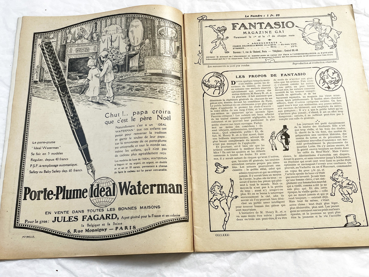 1920s - French magazine "Fantasio" with articles, photos, advertising, etc. - 1922 - 36 pages