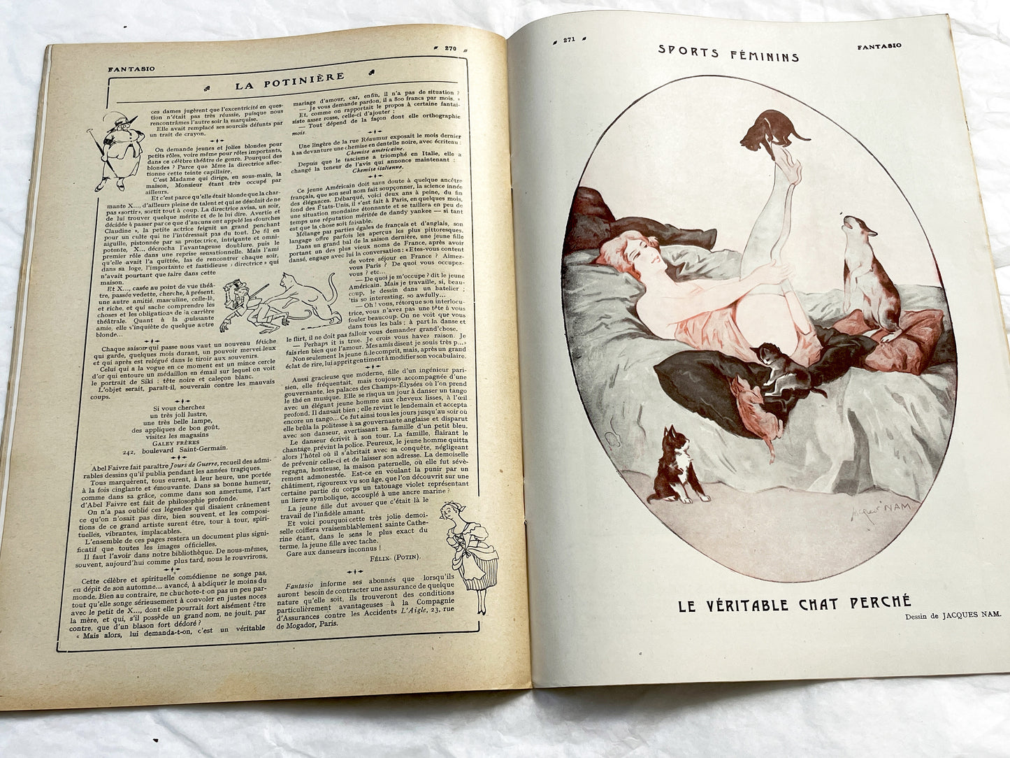 1920s - French magazine "Fantasio" with articles, photos, advertising, etc. - 1922 - 36 pages
