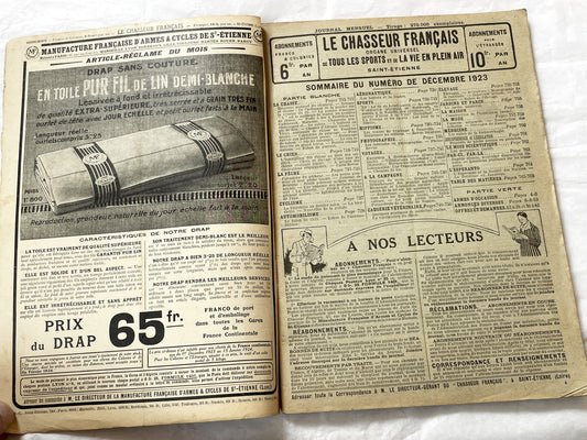 1920s – French Magazine - Le Chasseur Français - French vintage illustrated lifestyle & advertising publication
