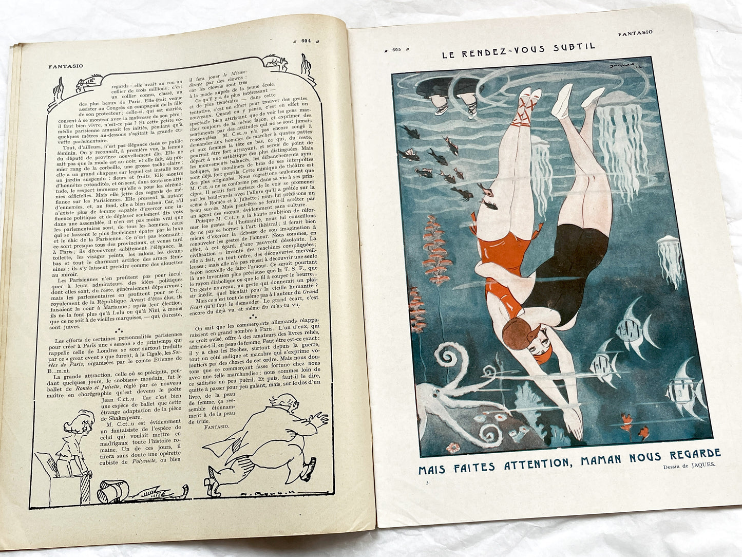 1920s - French magazine "Fantasio" with articles, photos, advertising, etc. - 1924 - 36 pages