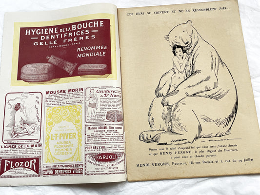 1920s - French magazine "Fantasio" with articles, photos, advertising, etc. - 1924 - 34 pages - 2 pages missing