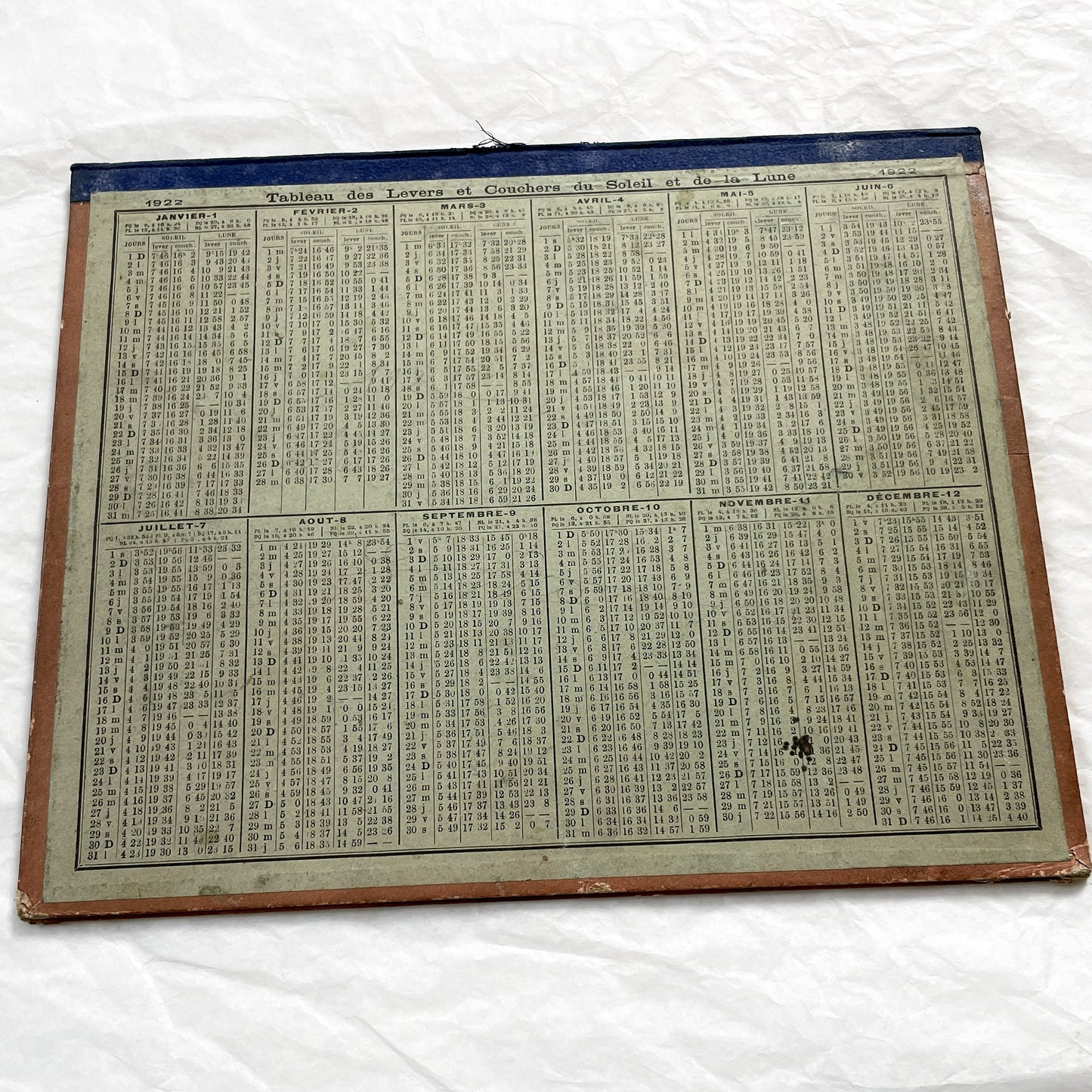 1920s - Vintage French Postal & Telegraph Almanac Illustrated Alsatian Scene with Geese - Historical Folk Culture Document