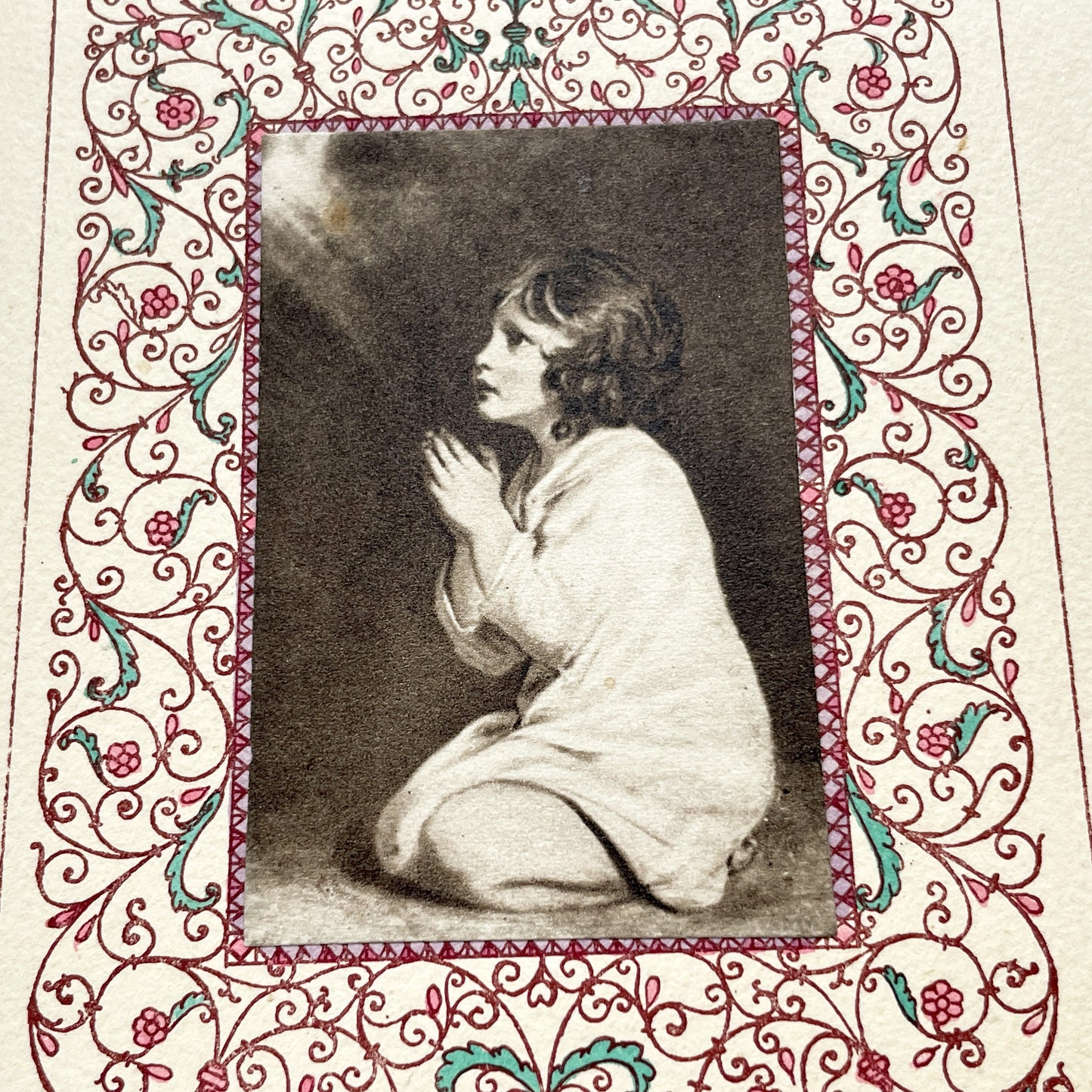 1950s - Vintage French First Communion Card & Celebration Menu - 1956 - Event Ephemera Rare Paper Collectible