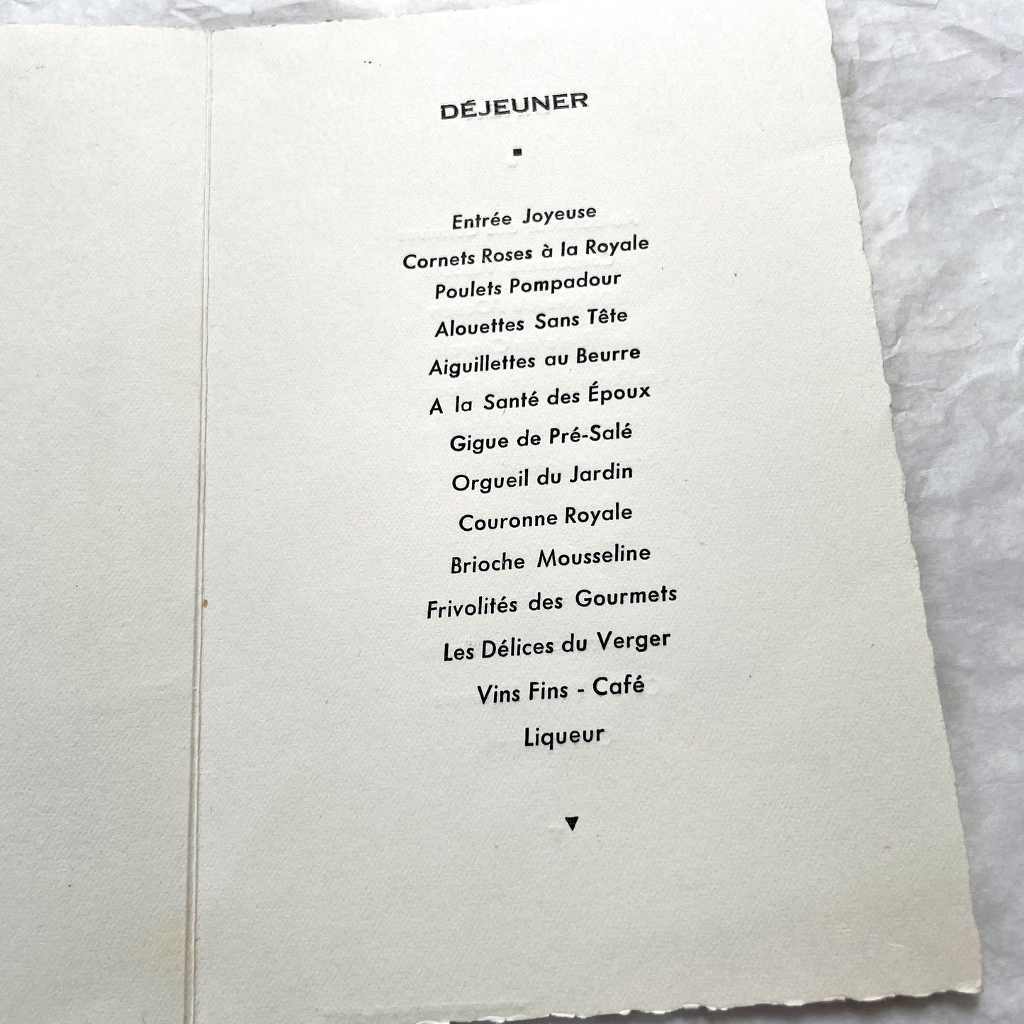 1950s - Vintage French Wedding Menu - 1951 Marriage Celebration - Elegant Illustration - Flers Imprint - Culinary History