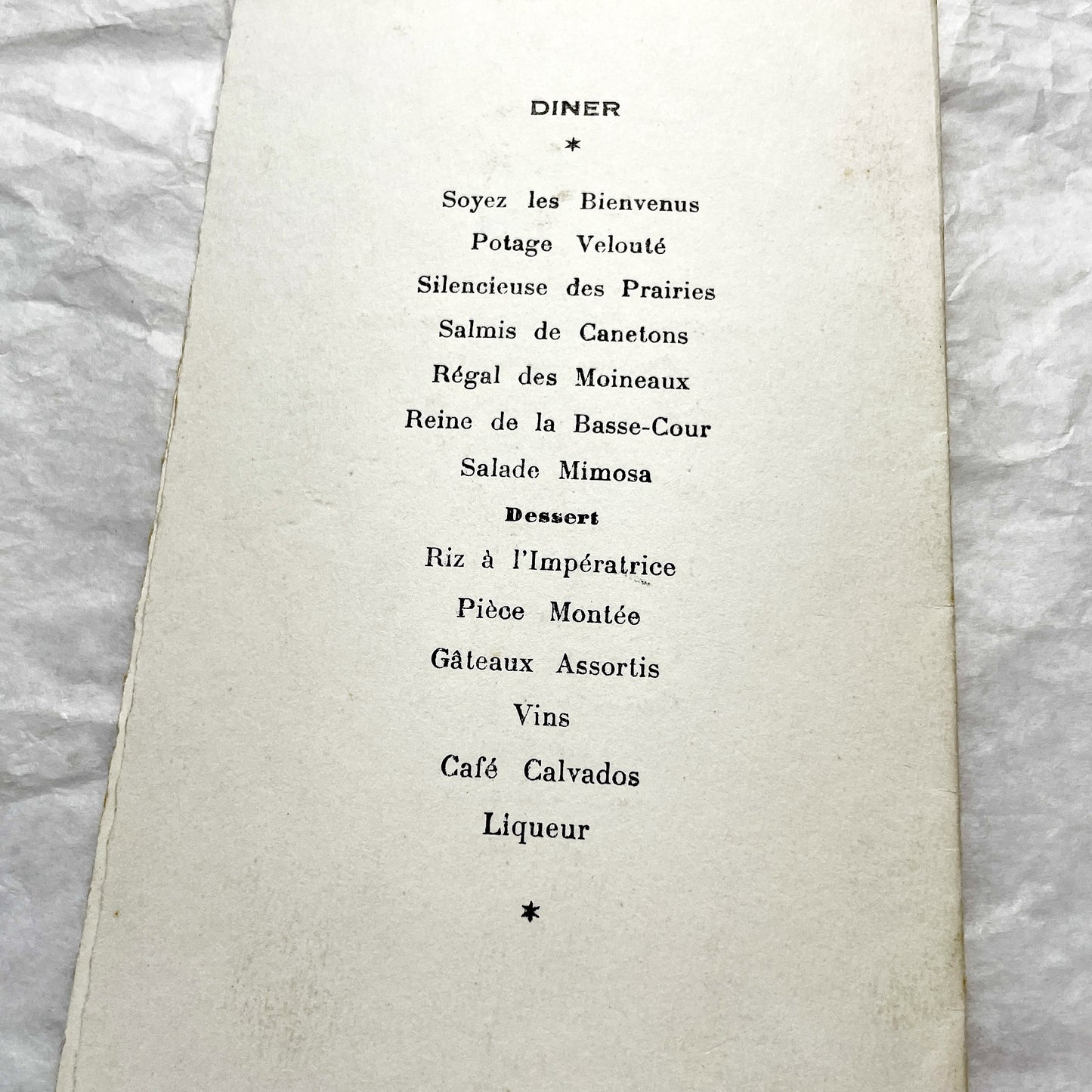 1950s - Two Vintage French Wedding Menus - Marriage - Cherub Ornate Cover - Antique Dinner Lunch Program - Paper Ephemera