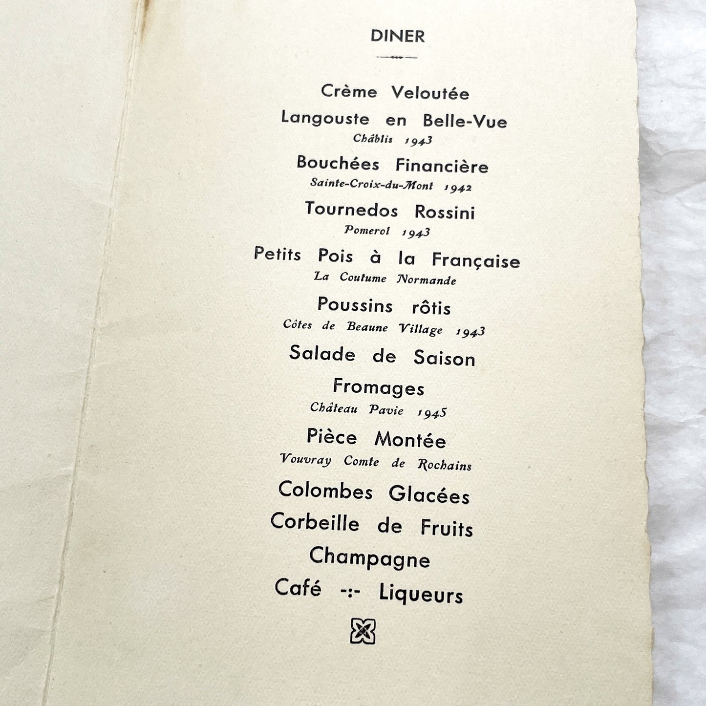 1940s - Vintage French Menu Cards - Elegant Dining Ephemera - Post-War Celebration Memorabilia - Collectible European Printables