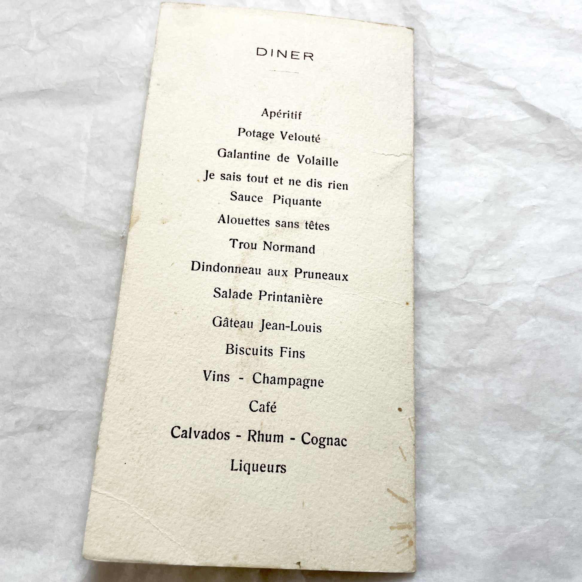 1940s - Vintage French Menu Cards - Elegant Dining Ephemera - Post-War Celebration Memorabilia - Collectible European Printables