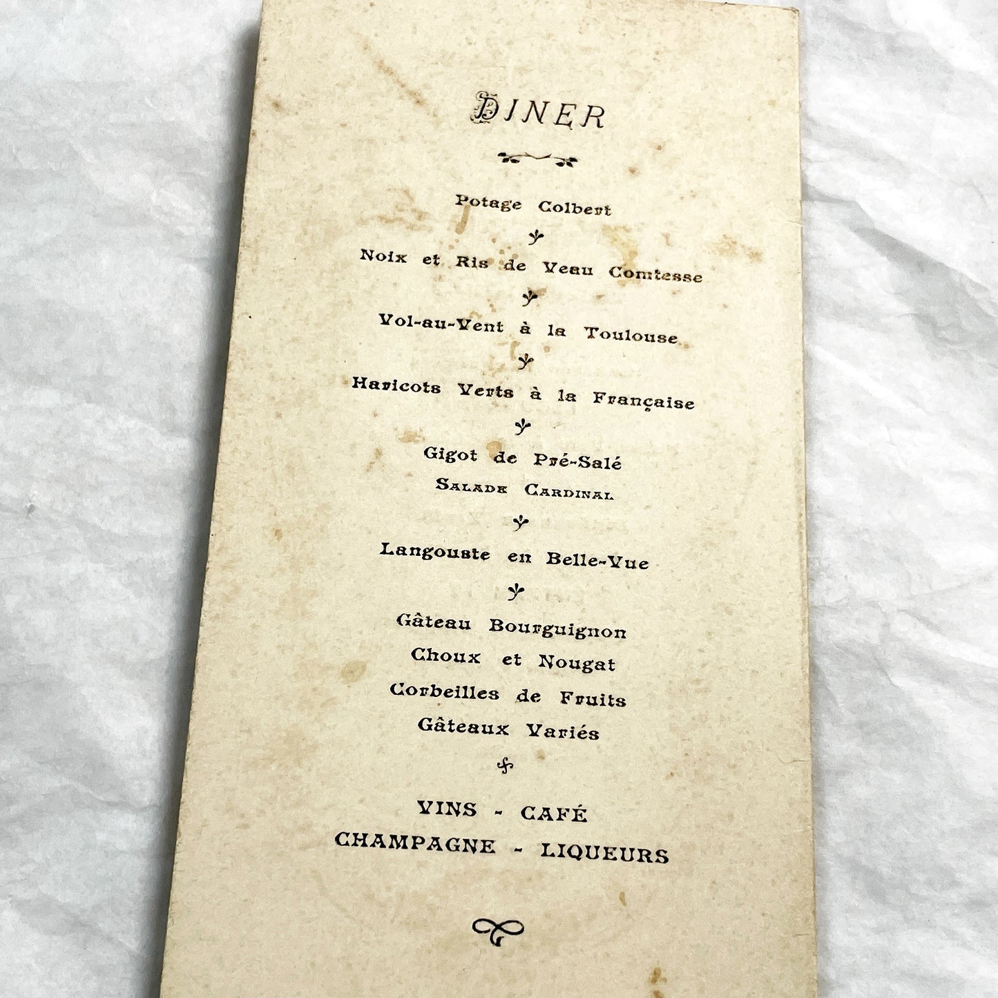 1920s - Vintage French First Communion Menu - Maurice Halboust 1924 - Exquisite Embossed Religious Celebration Document Souvenir Collectible