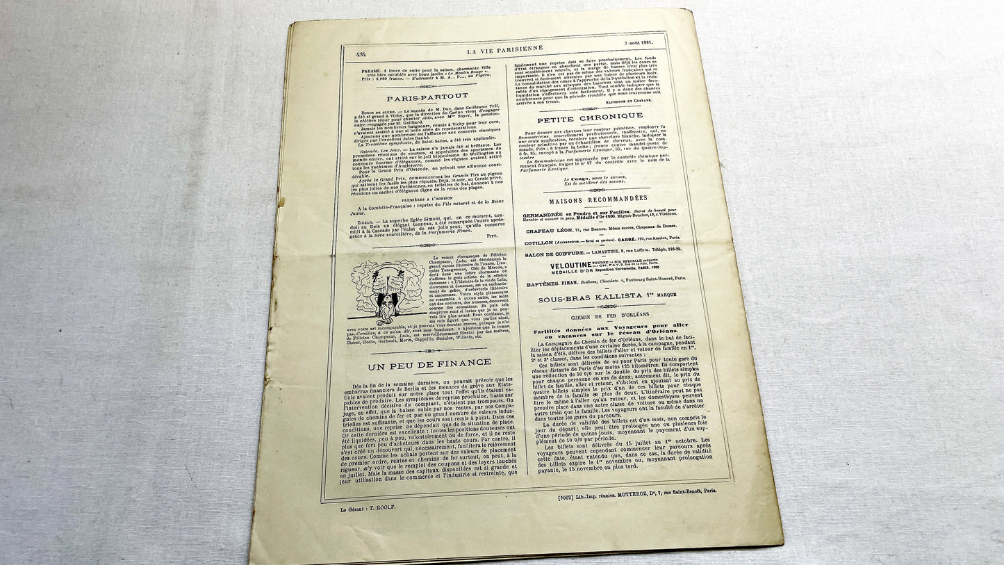 1900s - La Vie Parisienne French Illustrated Magazine - Belle Époque Satirical Journal - Paris Fashion & Art Review