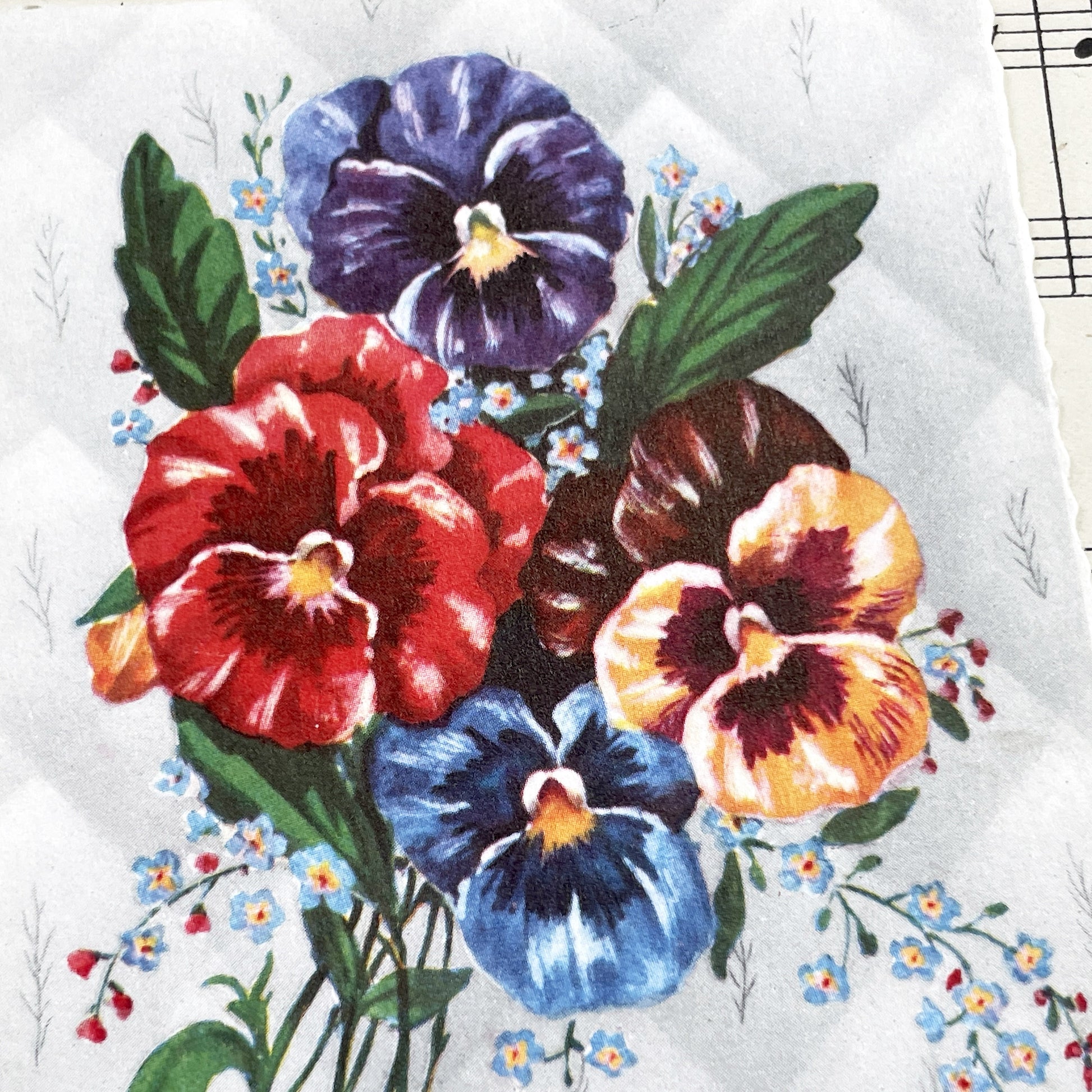 1950s - Three French Flowers Postcards - Sainte Catherine Card - Floral Art Prints - Ephemera Collectible