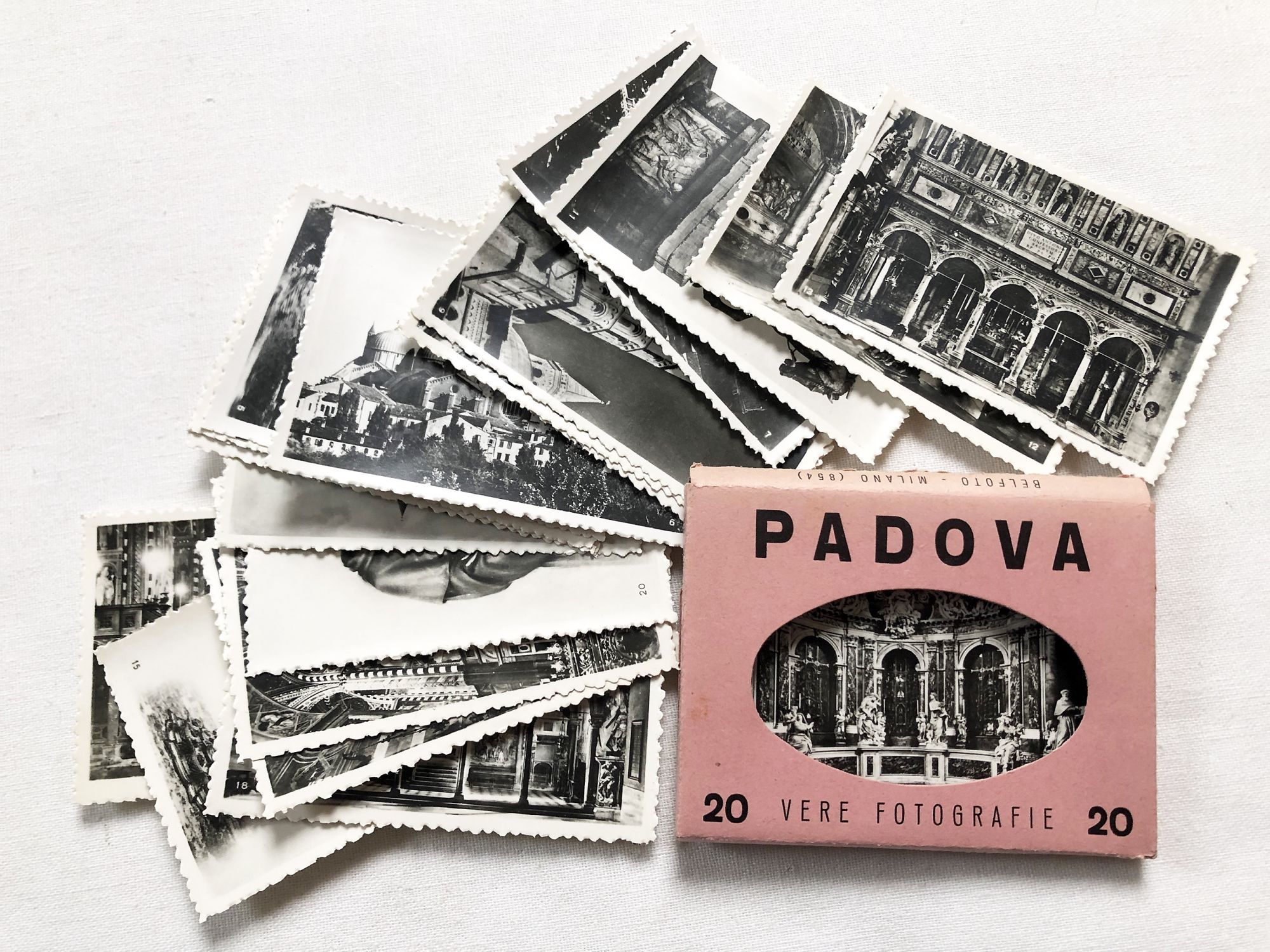 Set of 20 photos of the city of Padua (Italy) in the 1950s