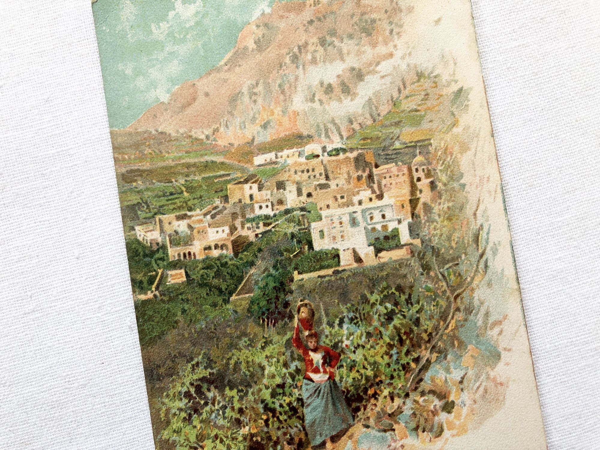 Vintage Italian postcard from the island of Capri - 1910s