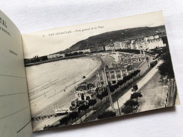 Booklet of 24 vintage postcards of the city of San Sebastian by the Spanish editor G. G. Galarza in the 1910s